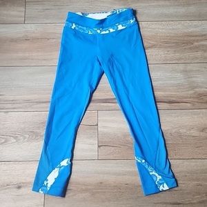 Lululemon Athletica Run Inspire Crop II Beaming Blue Leggings Women’s Size 2